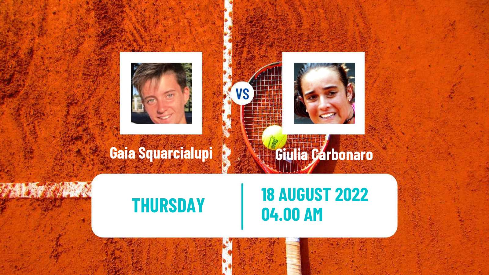 Tennis ITF Tournaments Gaia Squarcialupi - Giulia Carbonaro