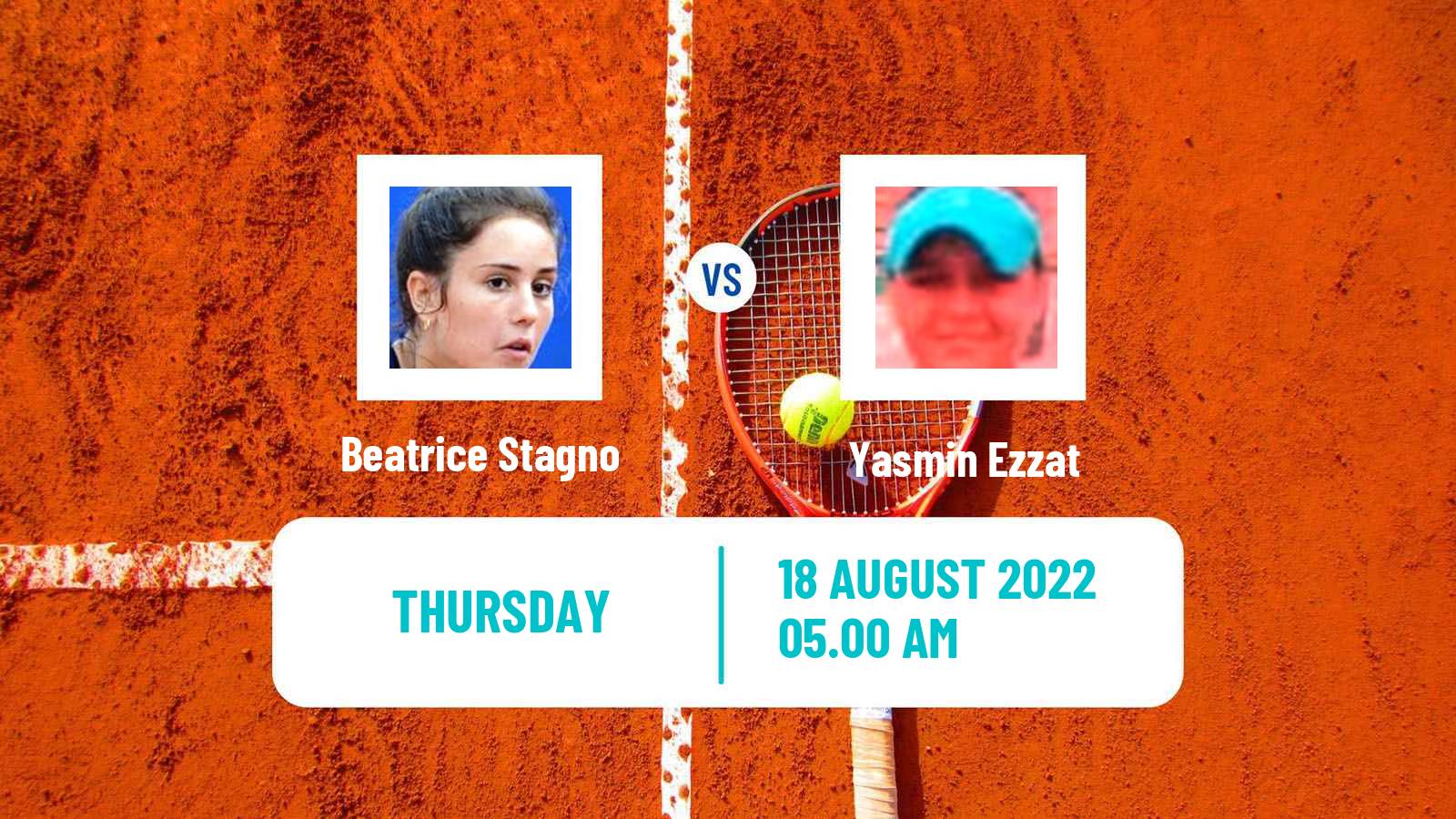 Tennis ITF Tournaments Beatrice Stagno - Yasmin Ezzat