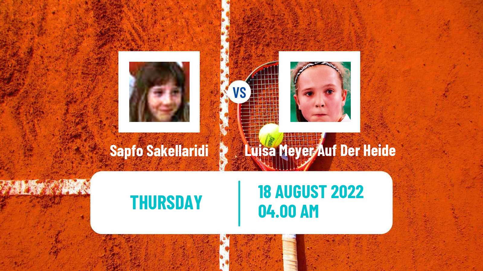 Tennis ITF Tournaments Sapfo Sakellaridi - Luisa Meyer Auf Der Heide