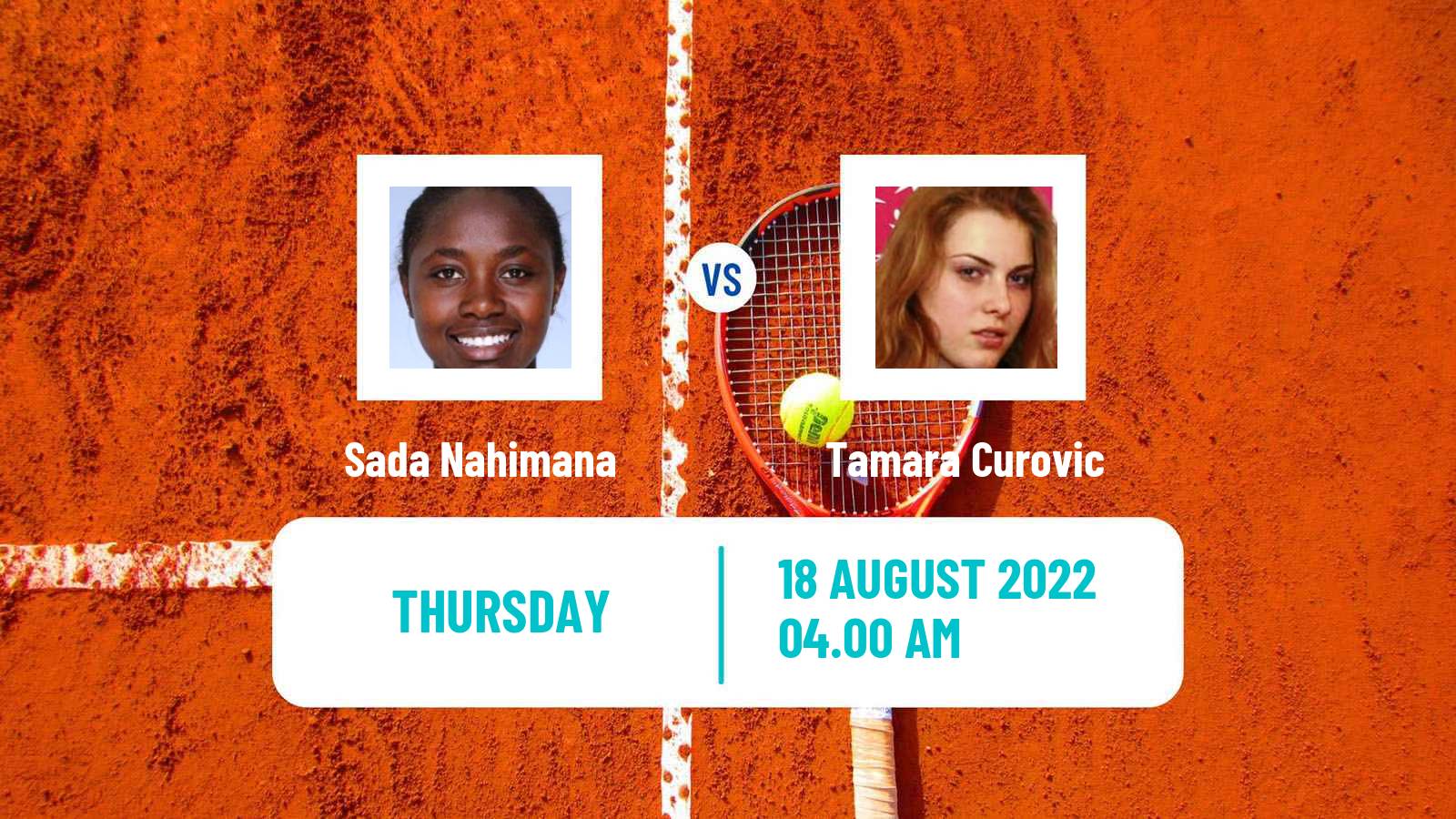 Tennis ITF Tournaments Sada Nahimana - Tamara Curovic