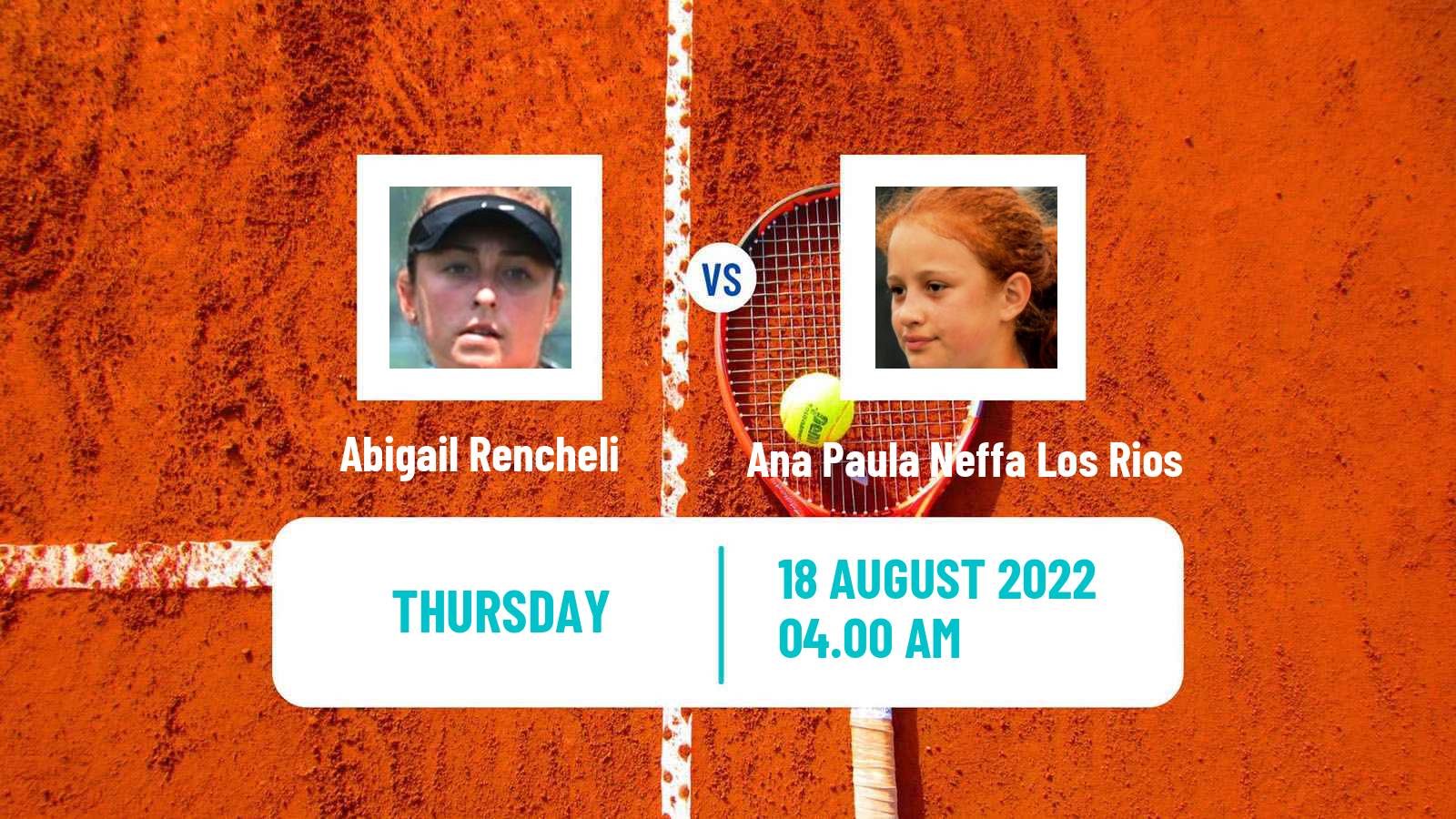 Tennis ITF Tournaments Abigail Rencheli - Ana Paula Neffa Los Rios