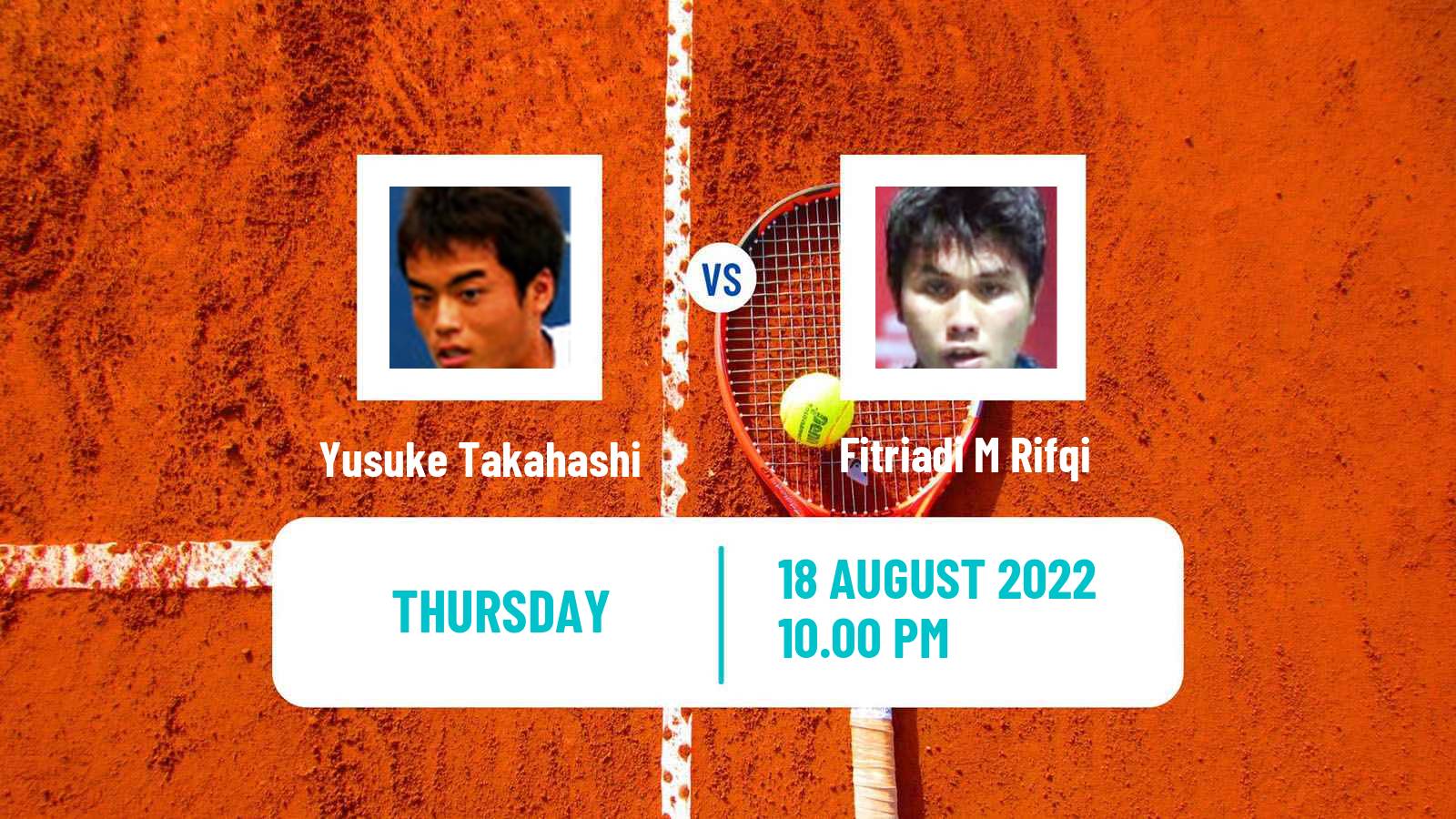 Tennis ITF Tournaments Yusuke Takahashi - M Rifqi Fitriadi