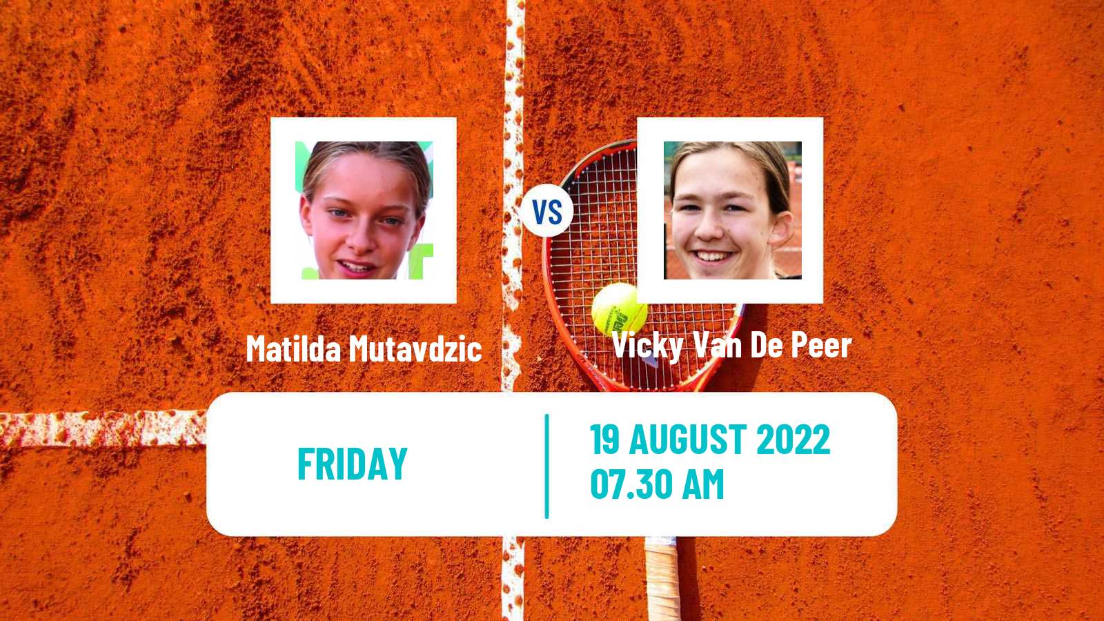 Tennis ITF Tournaments Matilda Mutavdzic - Vicky Van De Peer