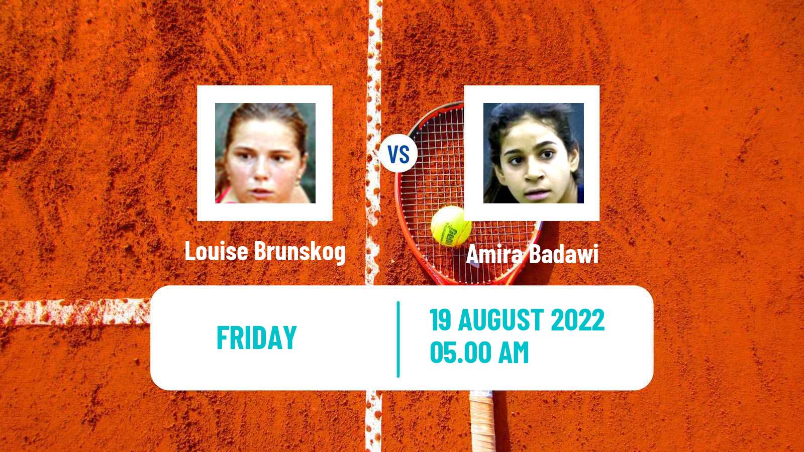 Tennis ITF Tournaments Louise Brunskog - Amira Badawi