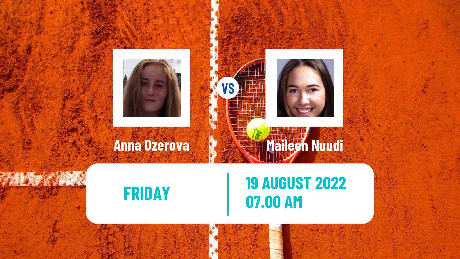 Tennis ITF Tournaments Anna Ozerova - Maileen Nuudi