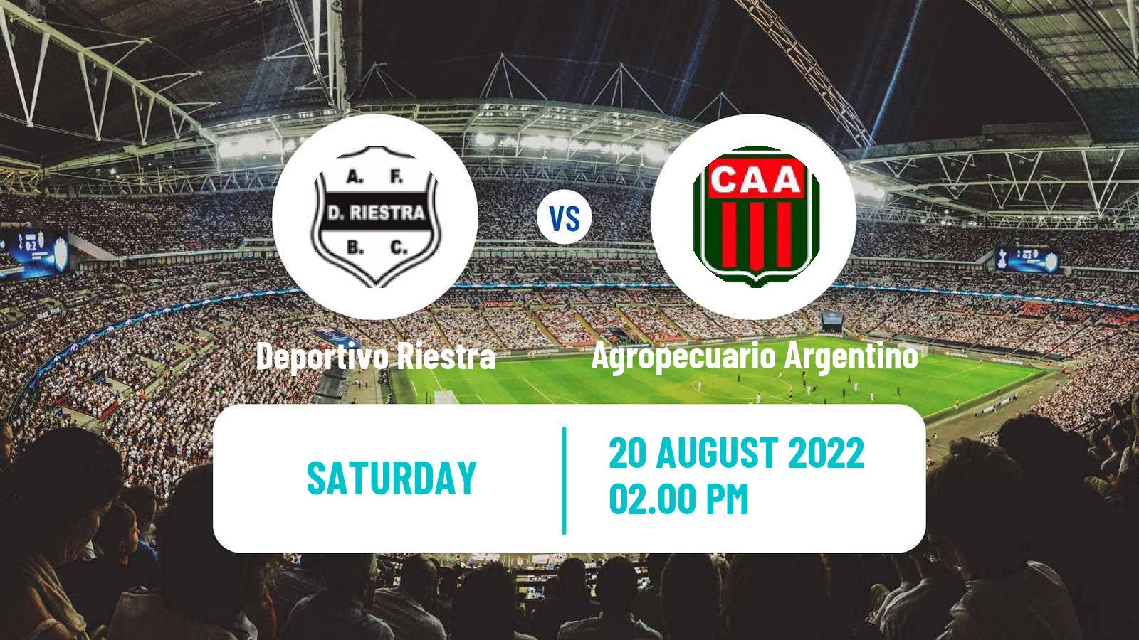 Soccer Argentinian Primera Nacional Deportivo Riestra - Agropecuario Argentino