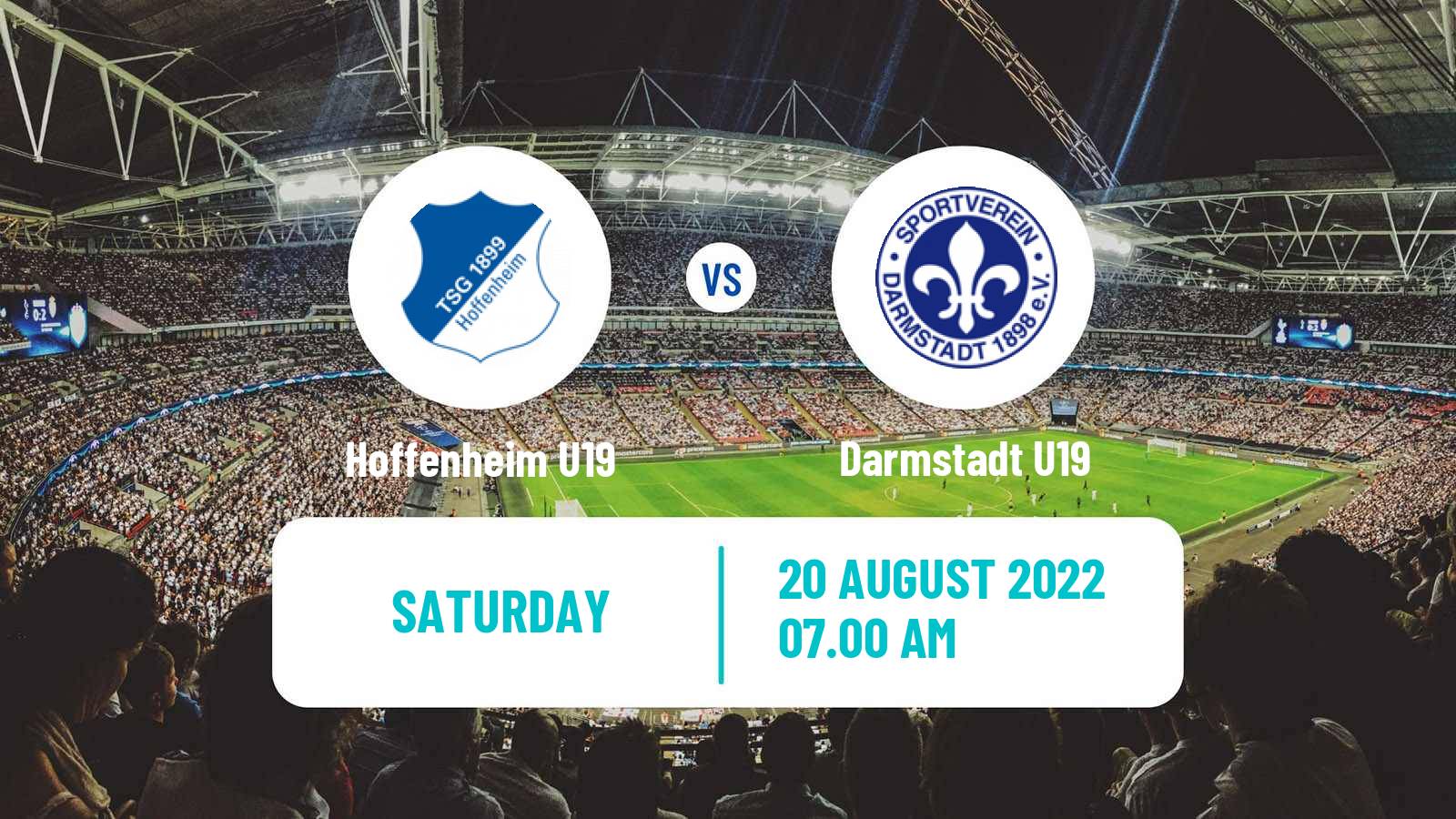 Soccer German Junioren Bundesliga South Hoffenheim U19 - Darmstadt U19