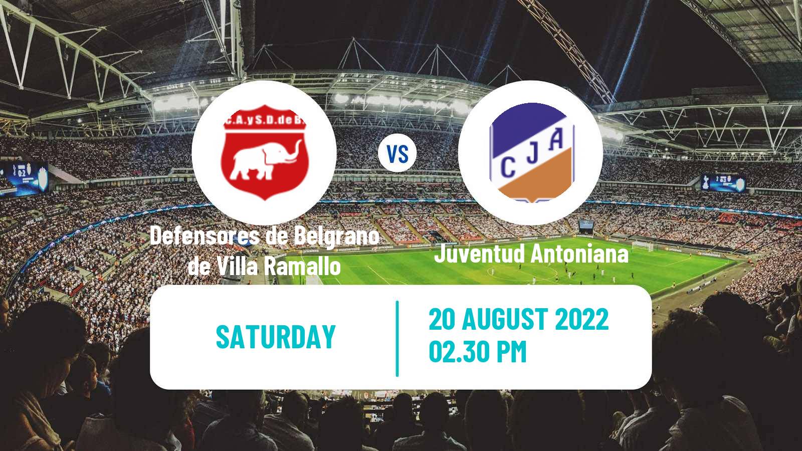 Soccer Argentinian Torneo Federal Defensores de Belgrano de Villa Ramallo - Juventud Antoniana