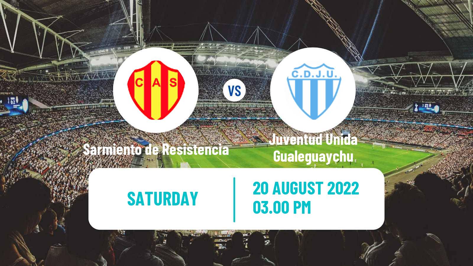 Soccer Argentinian Torneo Federal Sarmiento de Resistencia - Juventud Unida Gualeguaychu