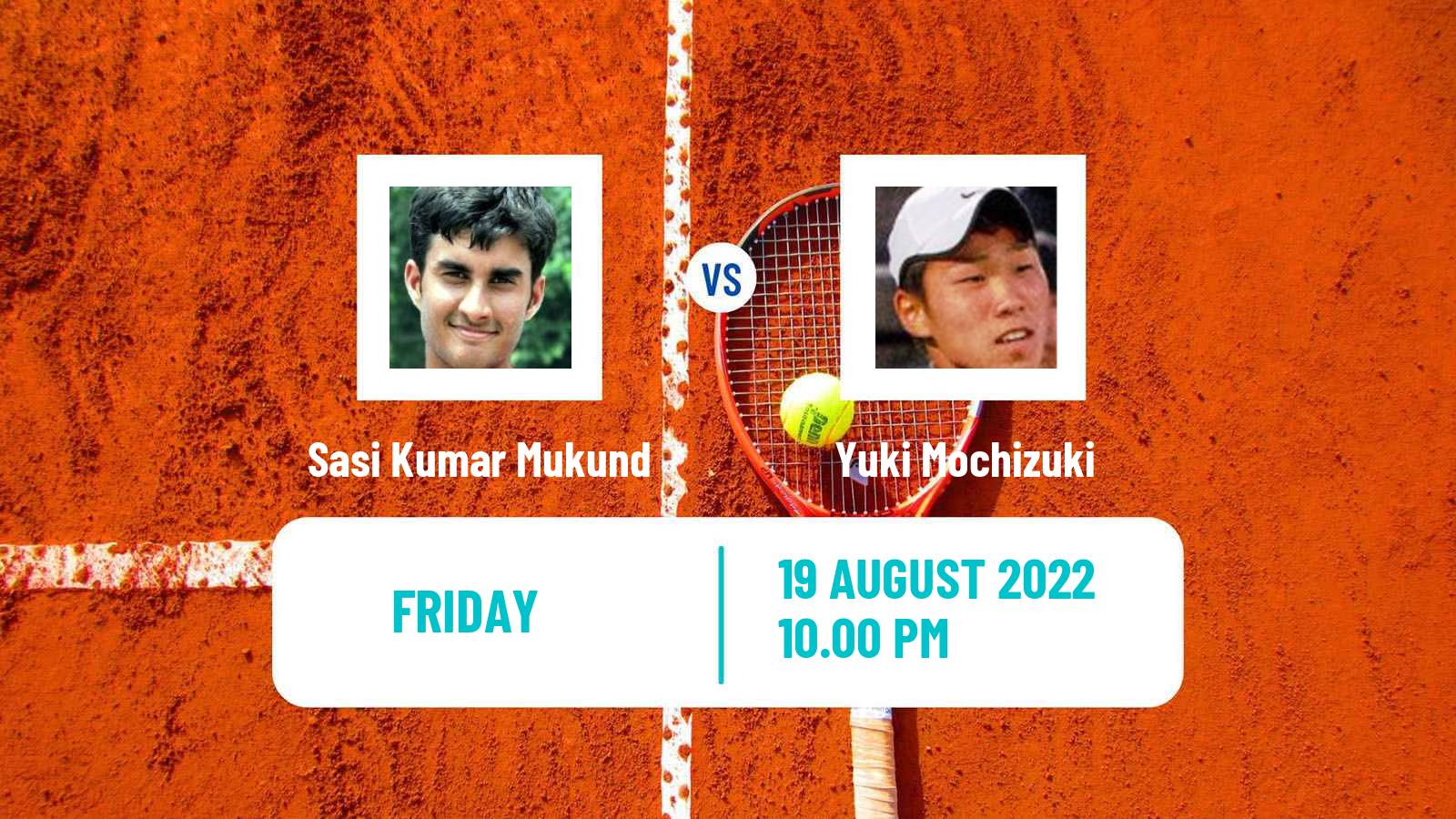 Tennis ITF Tournaments Mukund Sasikumar - Yuki Mochizuki