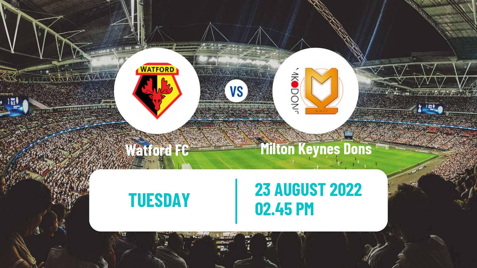 Soccer English League Cup Watford - Milton Keynes Dons