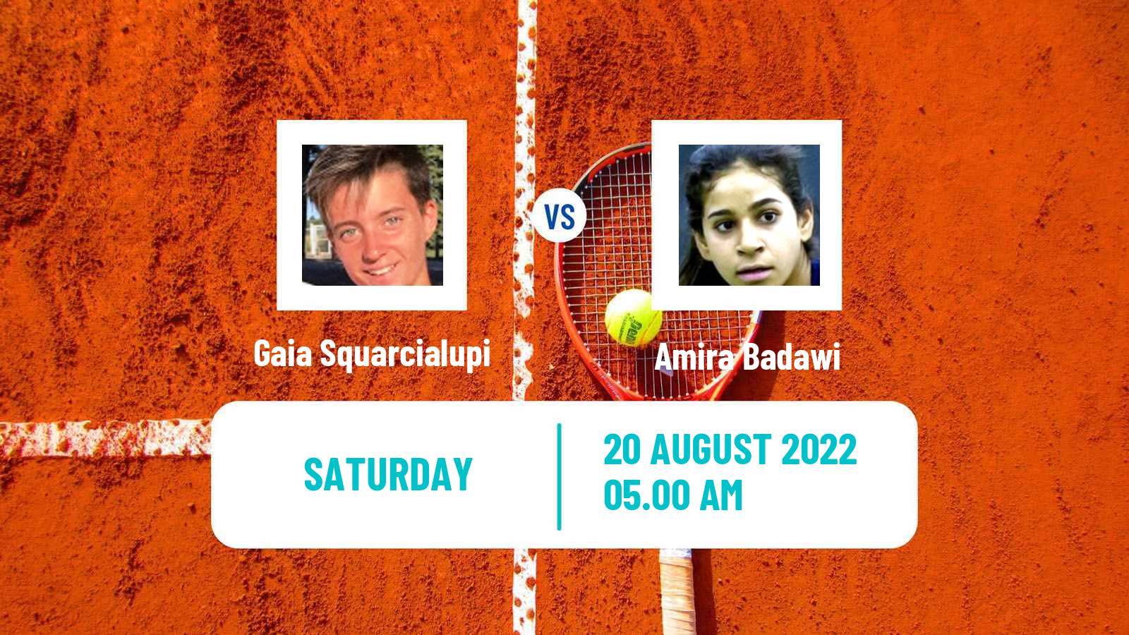 Tennis ITF Tournaments Gaia Squarcialupi - Amira Badawi