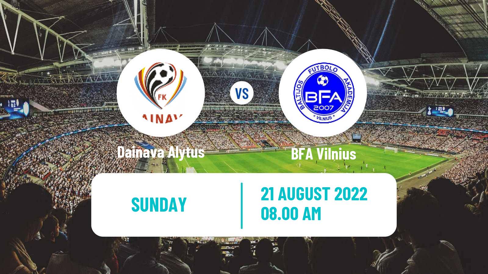 Soccer Lithuanian Division 2 Dainava Alytus - BFA Vilnius