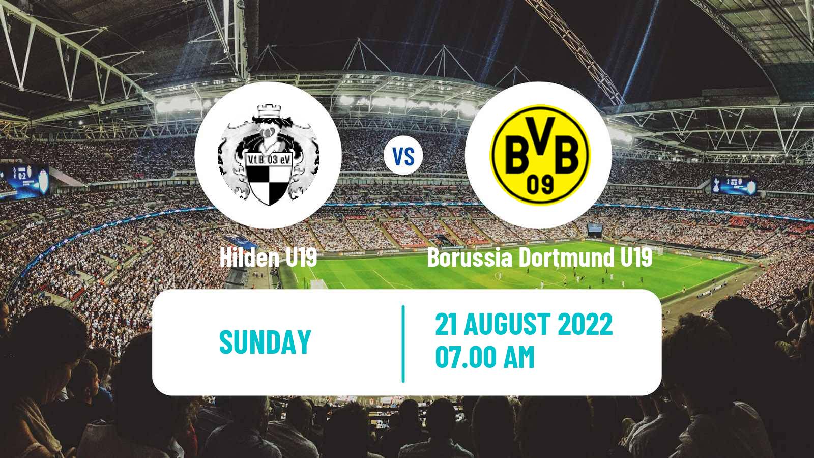 Soccer German Junioren Bundesliga West Hilden U19 - Borussia Dortmund U19