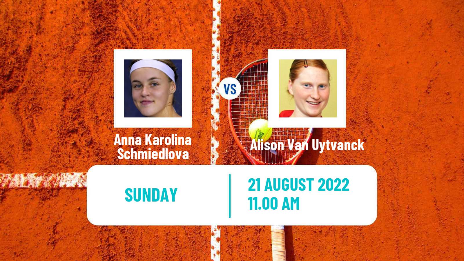 Tennis WTA Granby Anna Karolina Schmiedlova - Alison Van Uytvanck