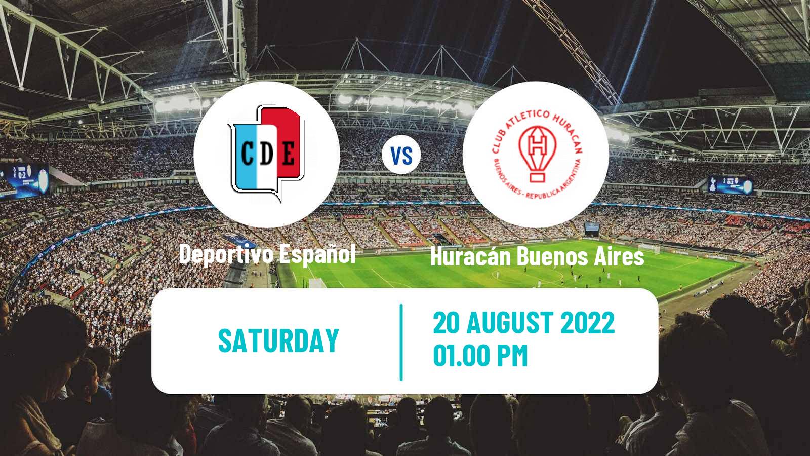 Soccer Argentinian Primera A Women Deportivo Español - Huracán Buenos Aires