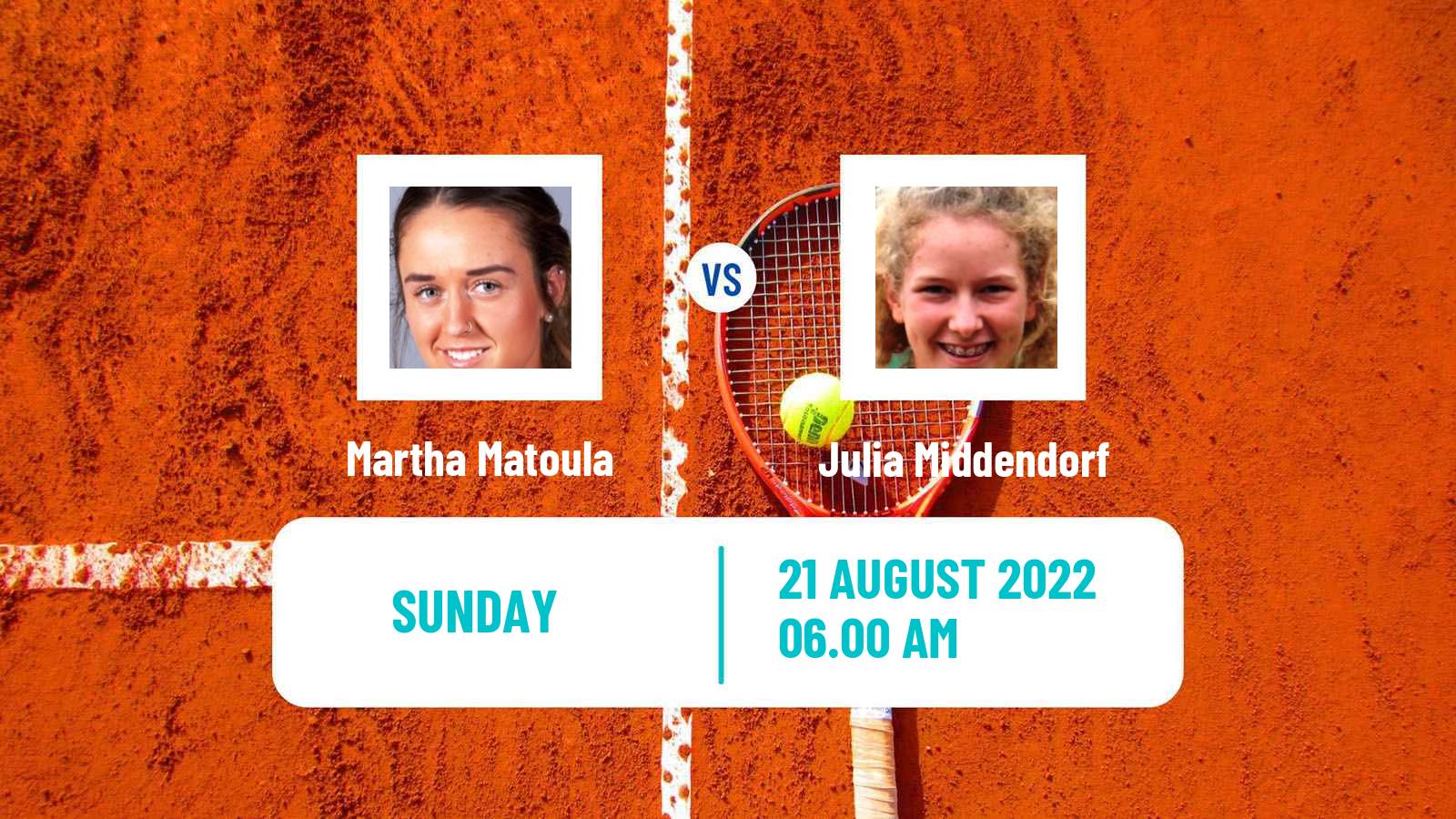 Tennis ITF Tournaments Martha Matoula - Julia Middendorf