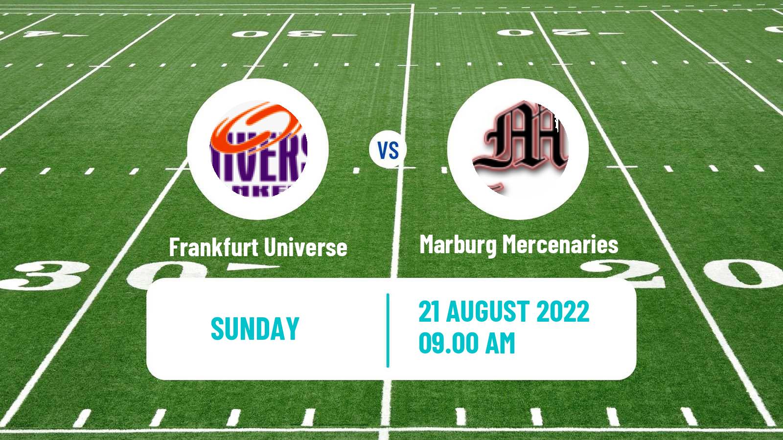 American football German GFL Frankfurt Universe - Marburg Mercenaries