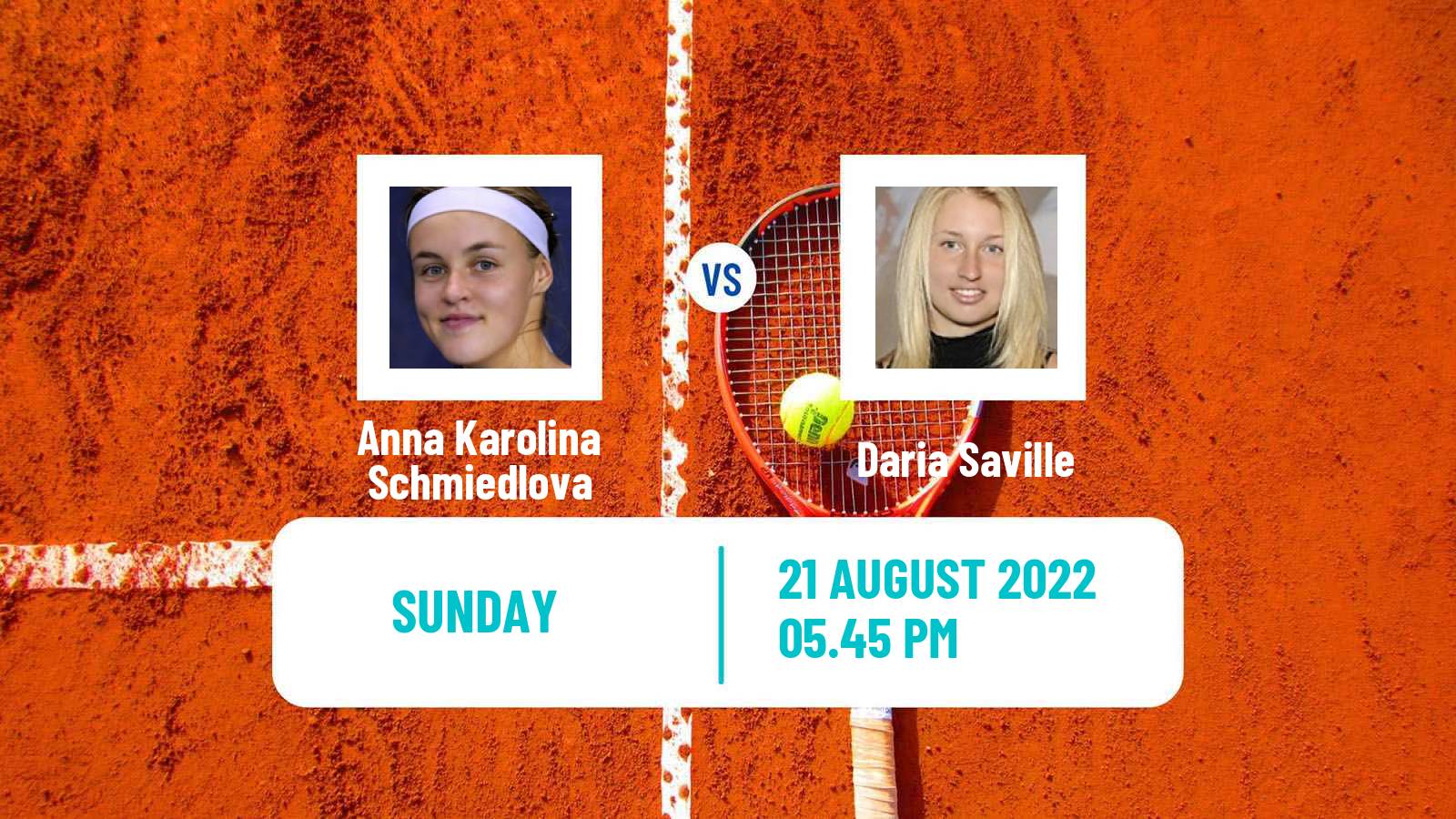 Tennis WTA Granby Anna Karolina Schmiedlova - Daria Saville