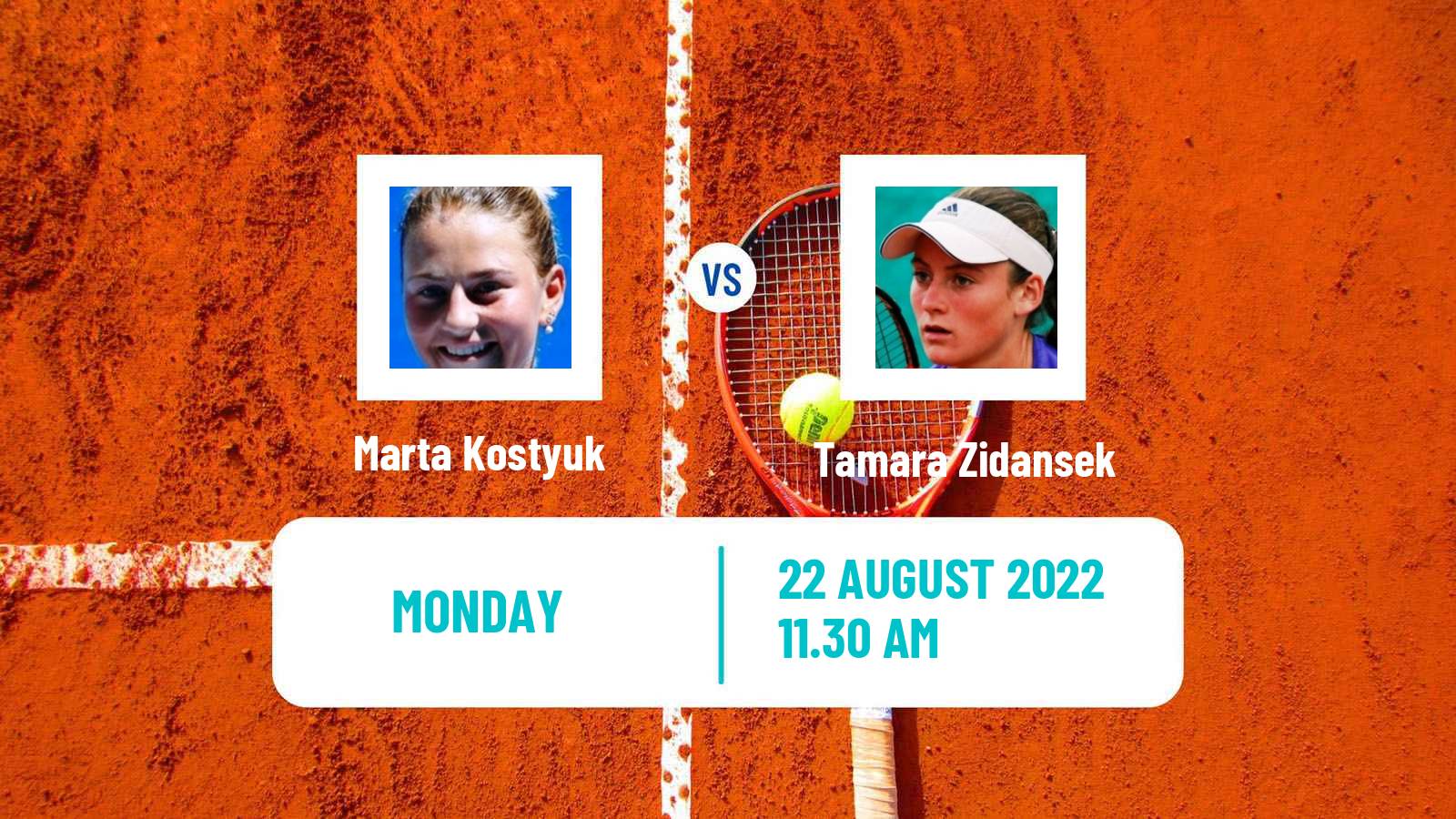Tennis WTA Granby Marta Kostyuk - Tamara Zidansek
