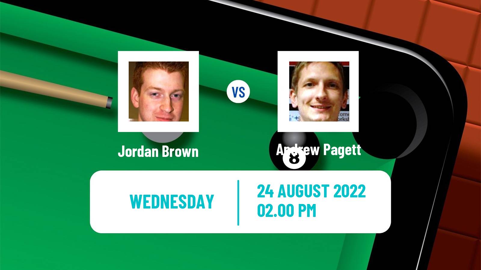 Snooker Snooker Jordan Brown - Andrew Pagett