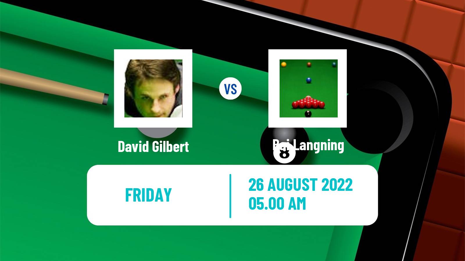 Snooker Snooker David Gilbert - Bai Langning