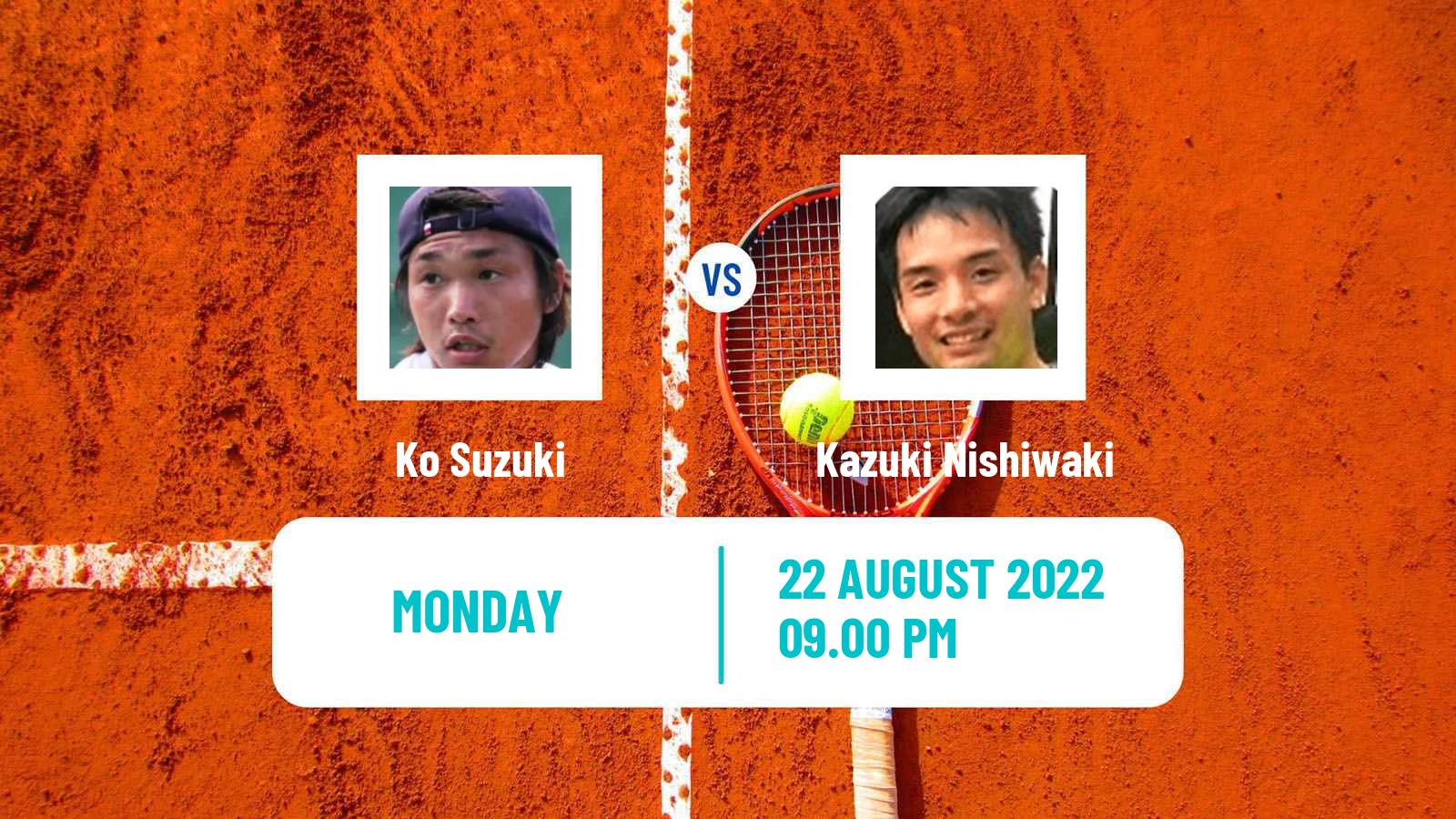 Tennis ITF Tournaments Ko Suzuki - Kazuki Nishiwaki