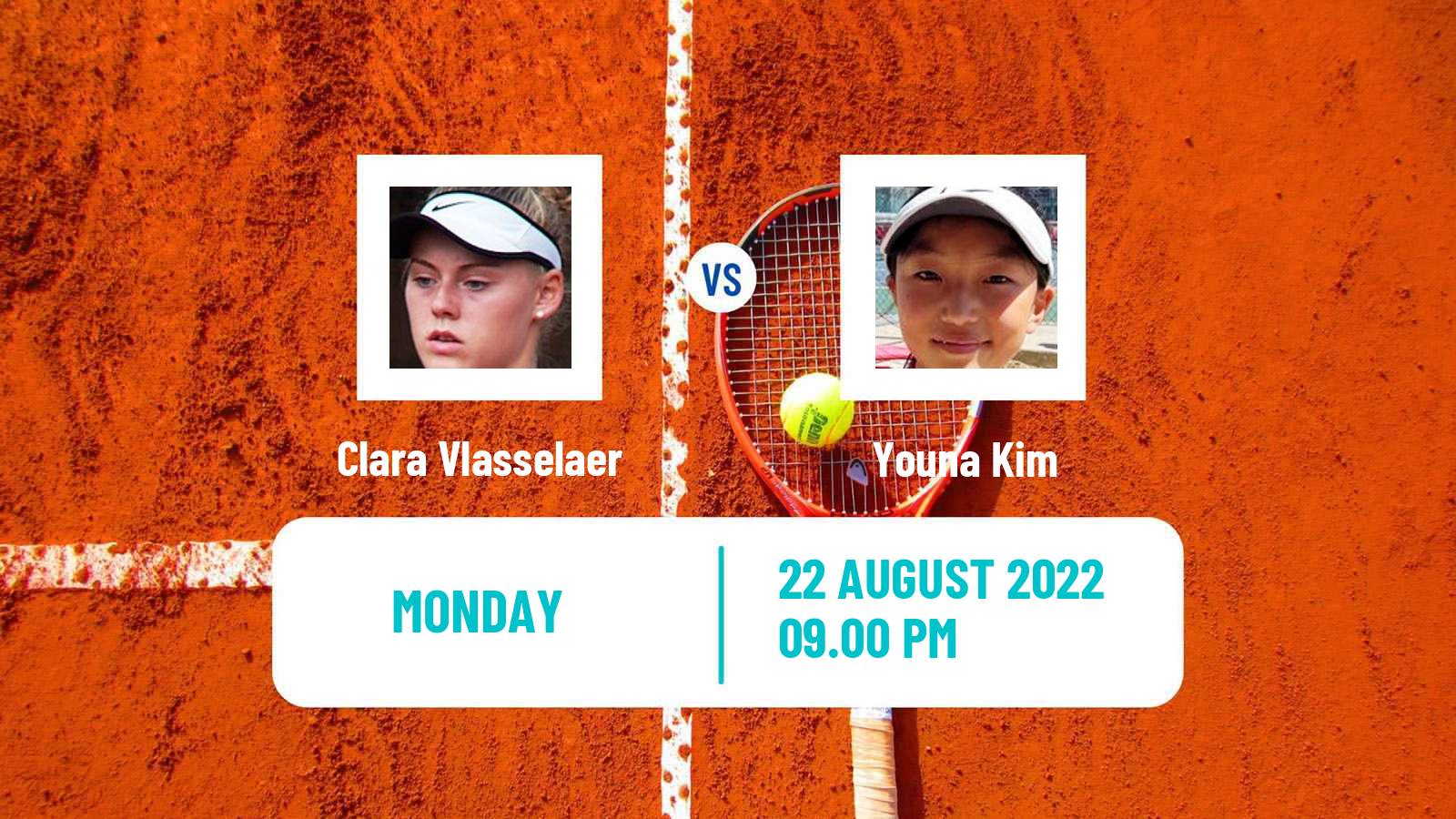 Tennis ITF Tournaments Clara Vlasselaer - Youna Kim