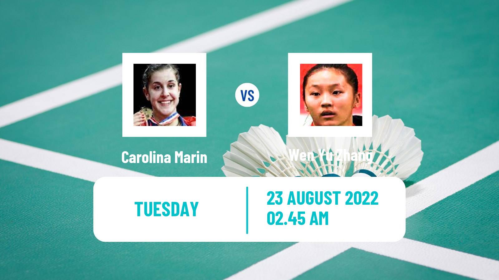 Badminton Badminton Carolina Marin - Wen Yu Zhang