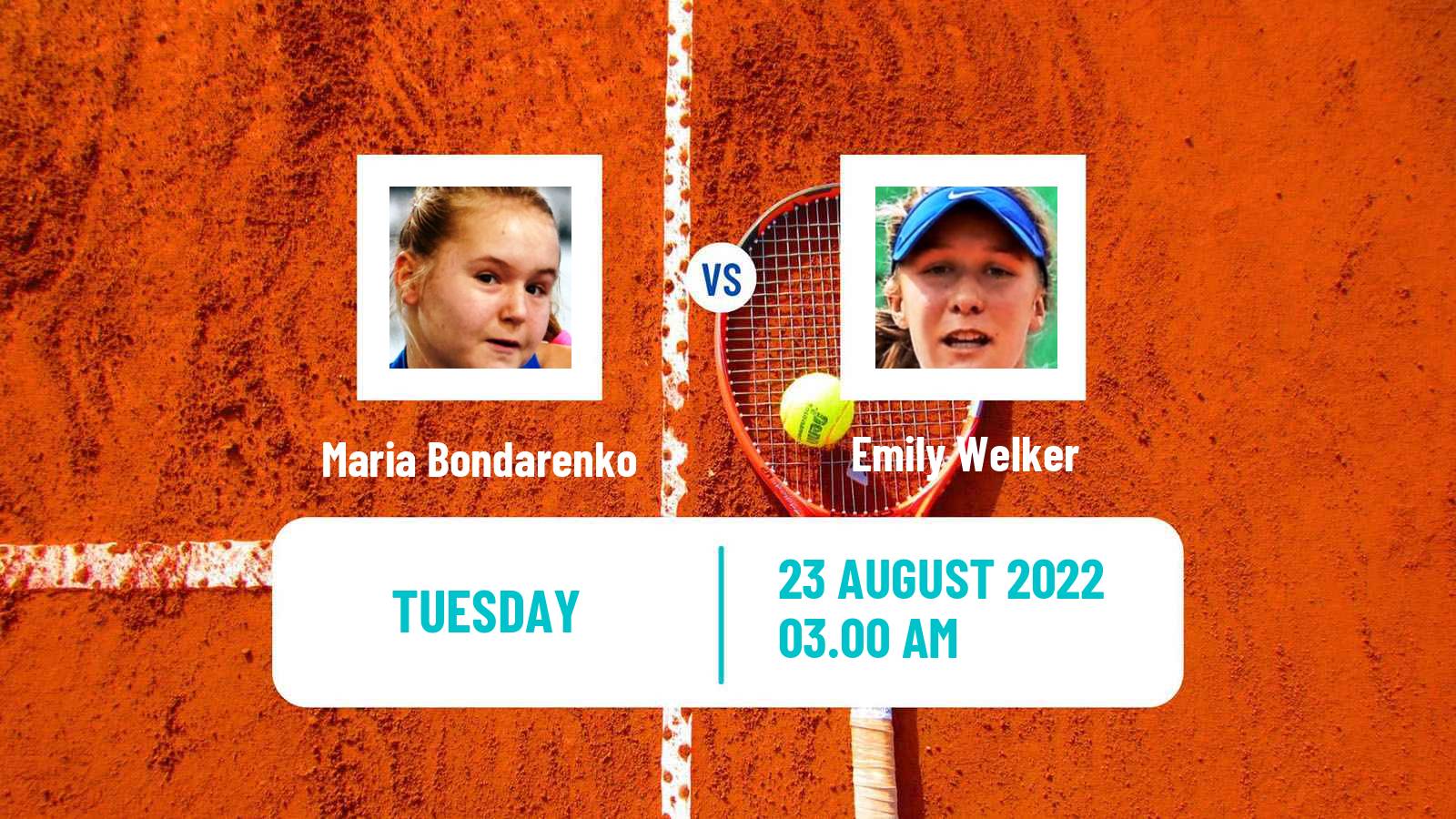 Tennis ITF Tournaments Maria Bondarenko - Emily Welker