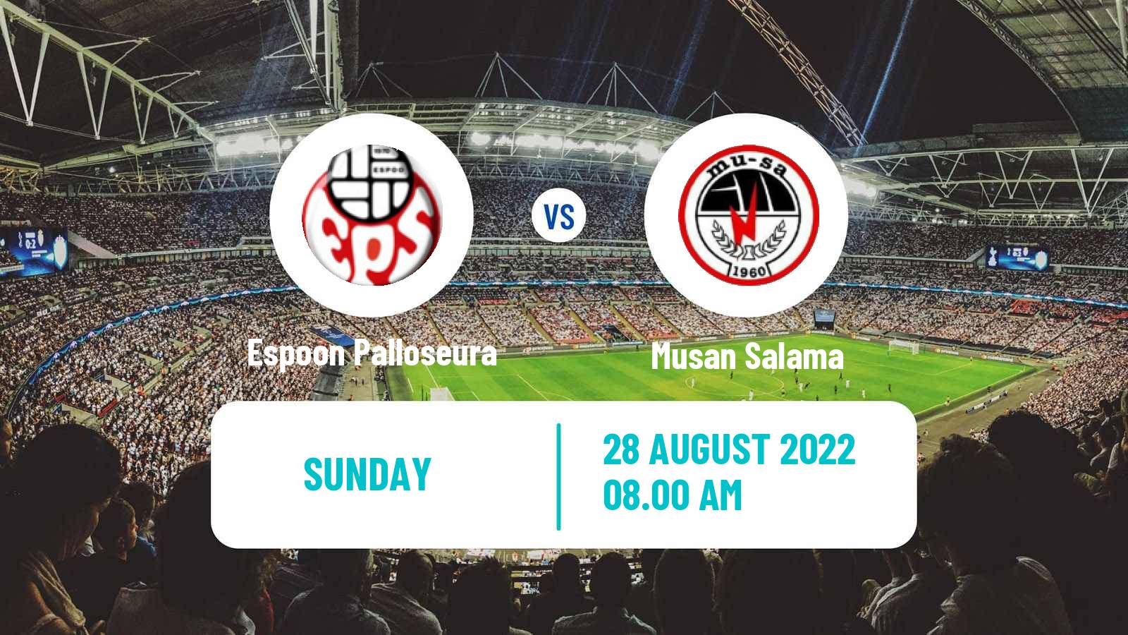 Soccer Finnish Kakkonen Group B Espoon Palloseura - MuSa