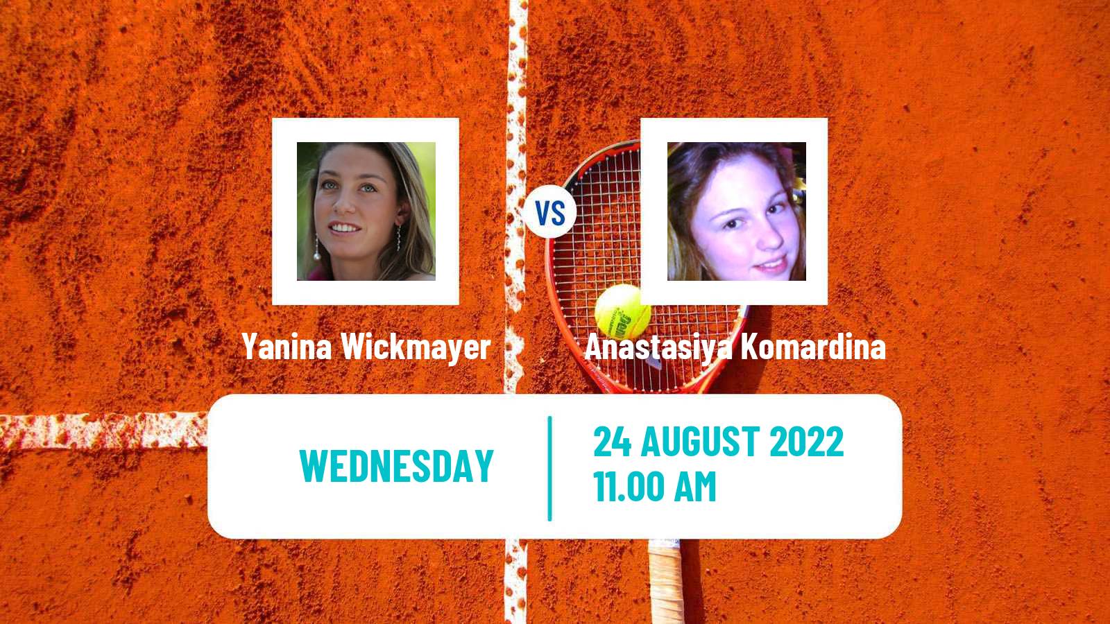 Tennis WTA US Open Yanina Wickmayer - Anastasiya Komardina