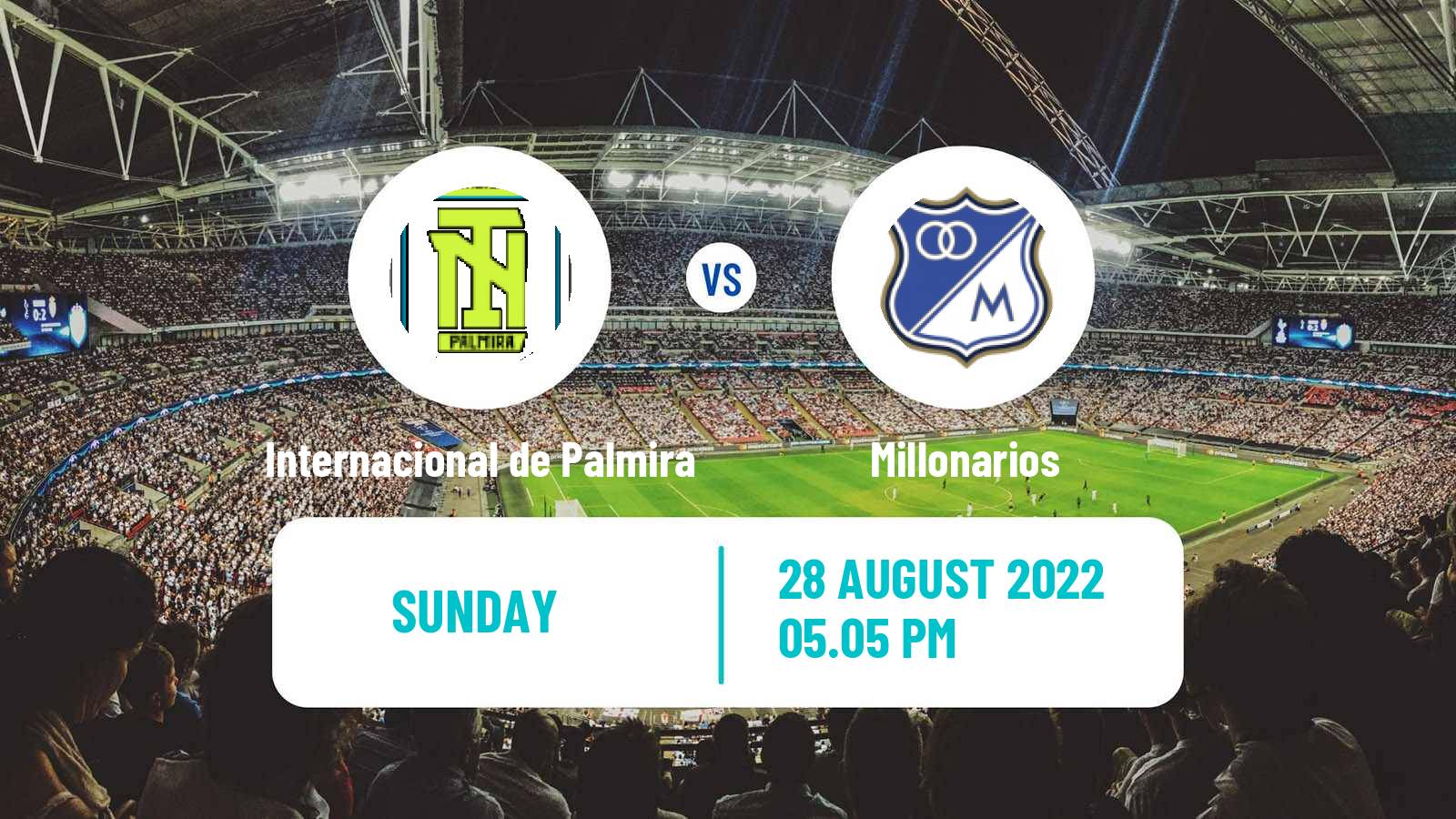 Soccer Colombian Primera A Internacional de Palmira - Millonarios