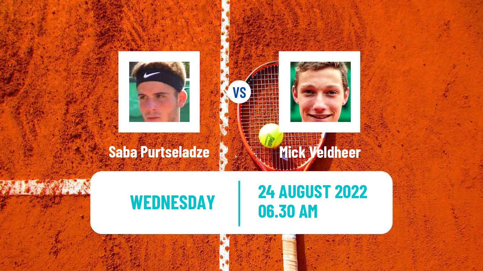 Tennis ITF Tournaments Saba Purtseladze - Mick Veldheer