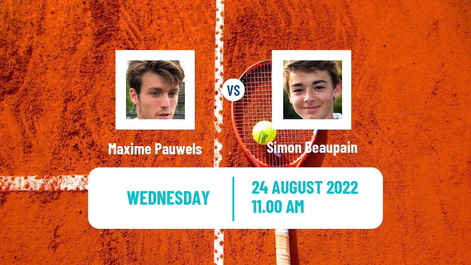 Tennis ITF Tournaments Maxime Pauwels - Simon Beaupain