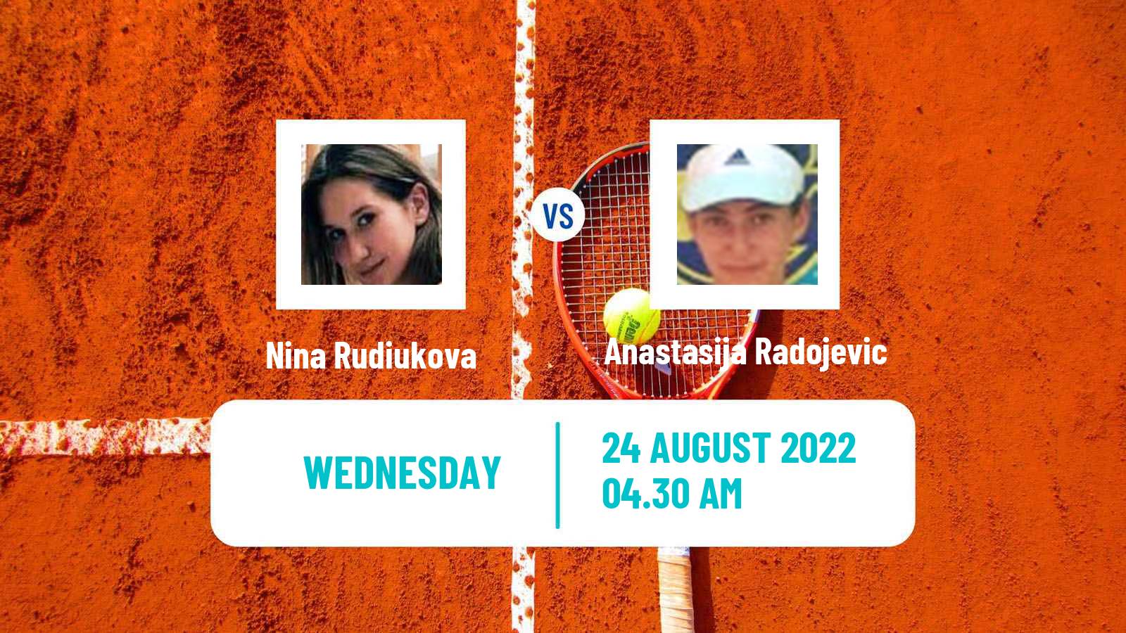 Tennis ITF Tournaments Nina Rudiukova - Anastasija Radojevic
