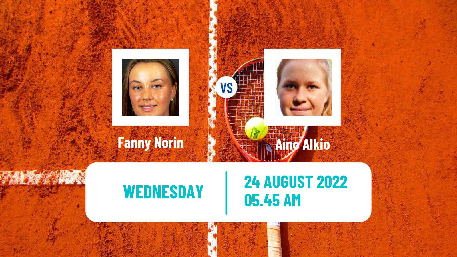 Tennis ITF Tournaments Fanny Norin - Aino Alkio