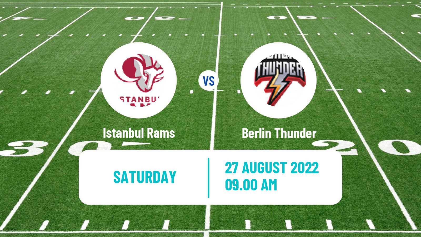 American football European League of American Football Istanbul Rams - Berlin Thunder