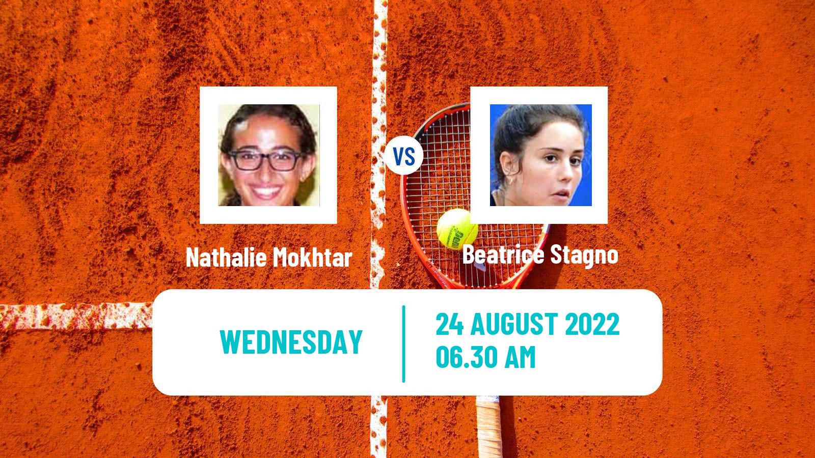 Tennis ITF Tournaments Nathalie Mokhtar - Beatrice Stagno