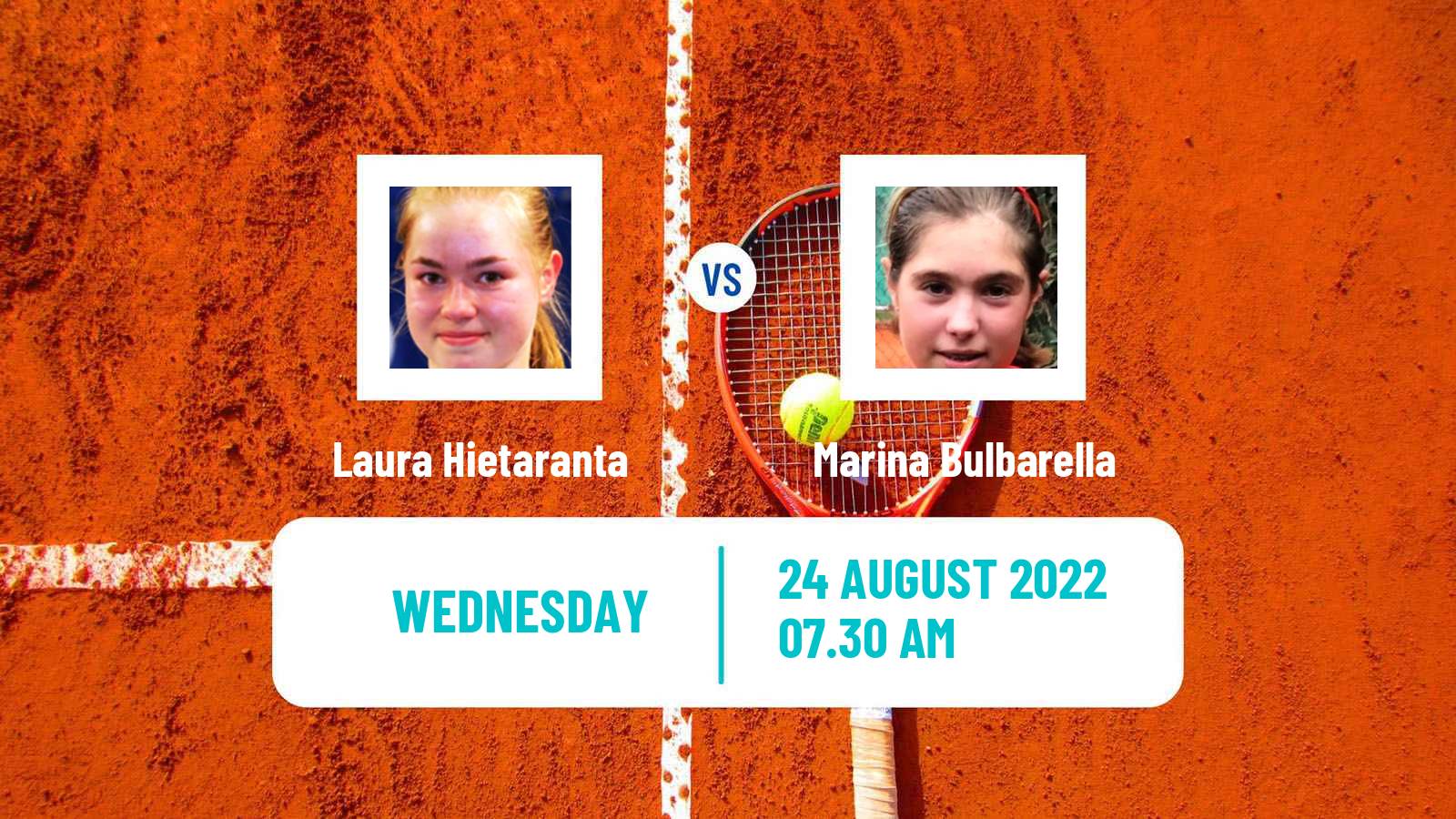Tennis ITF Tournaments Laura Hietaranta - Marina Bulbarella