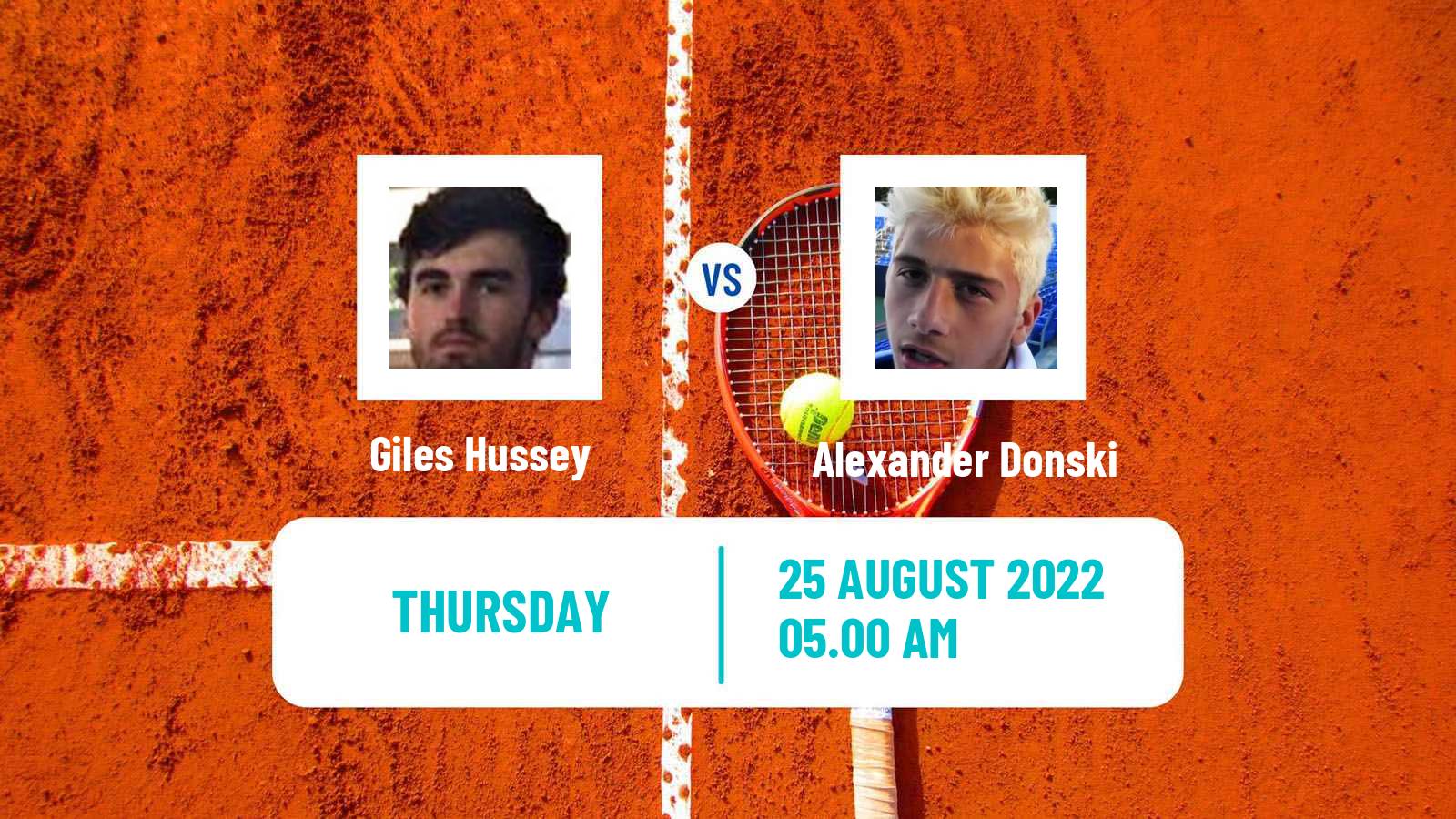 Tennis ITF Tournaments Giles Hussey - Alexander Donski