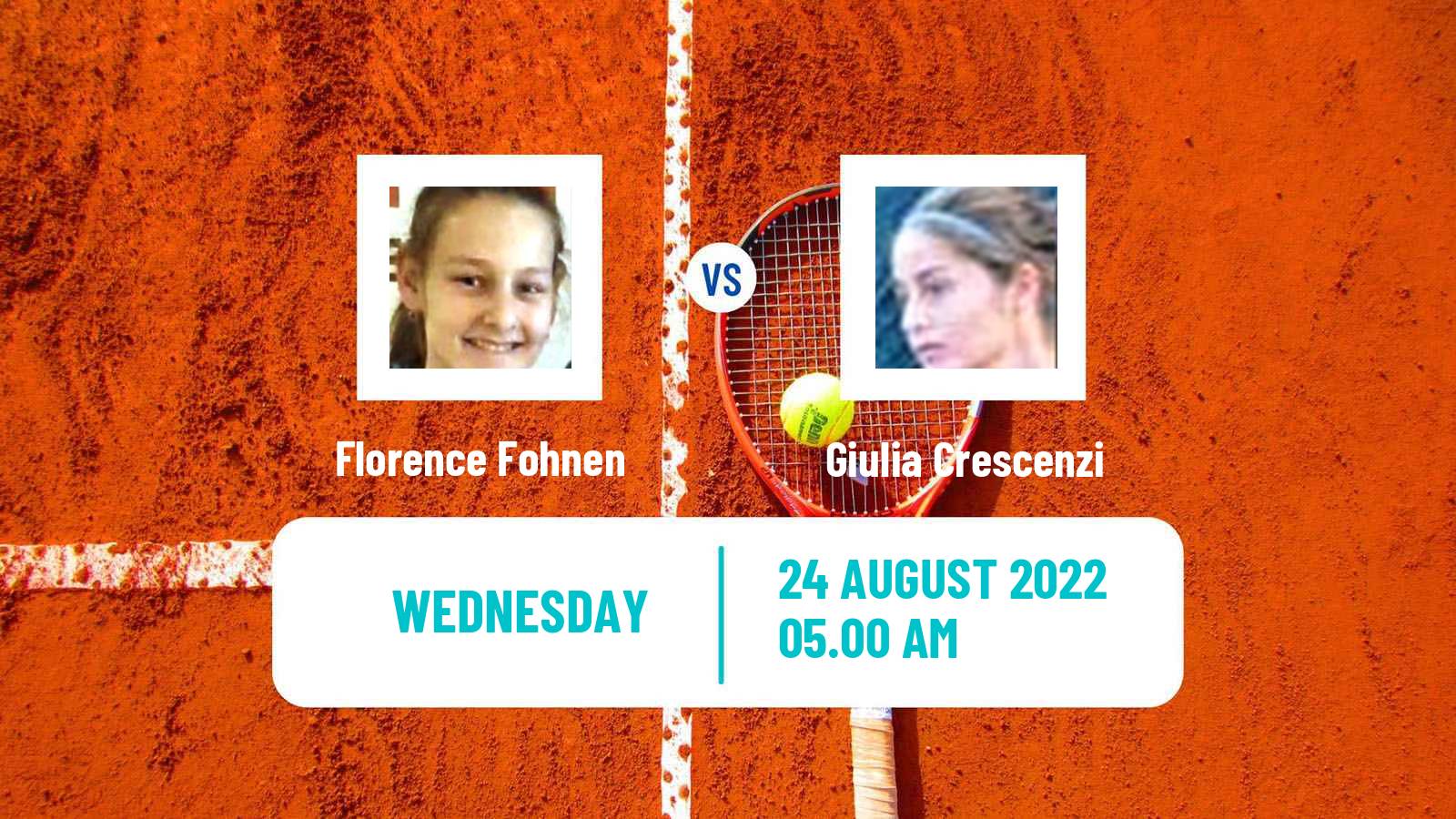 Tennis ITF Tournaments Florence Fohnen - Giulia Crescenzi