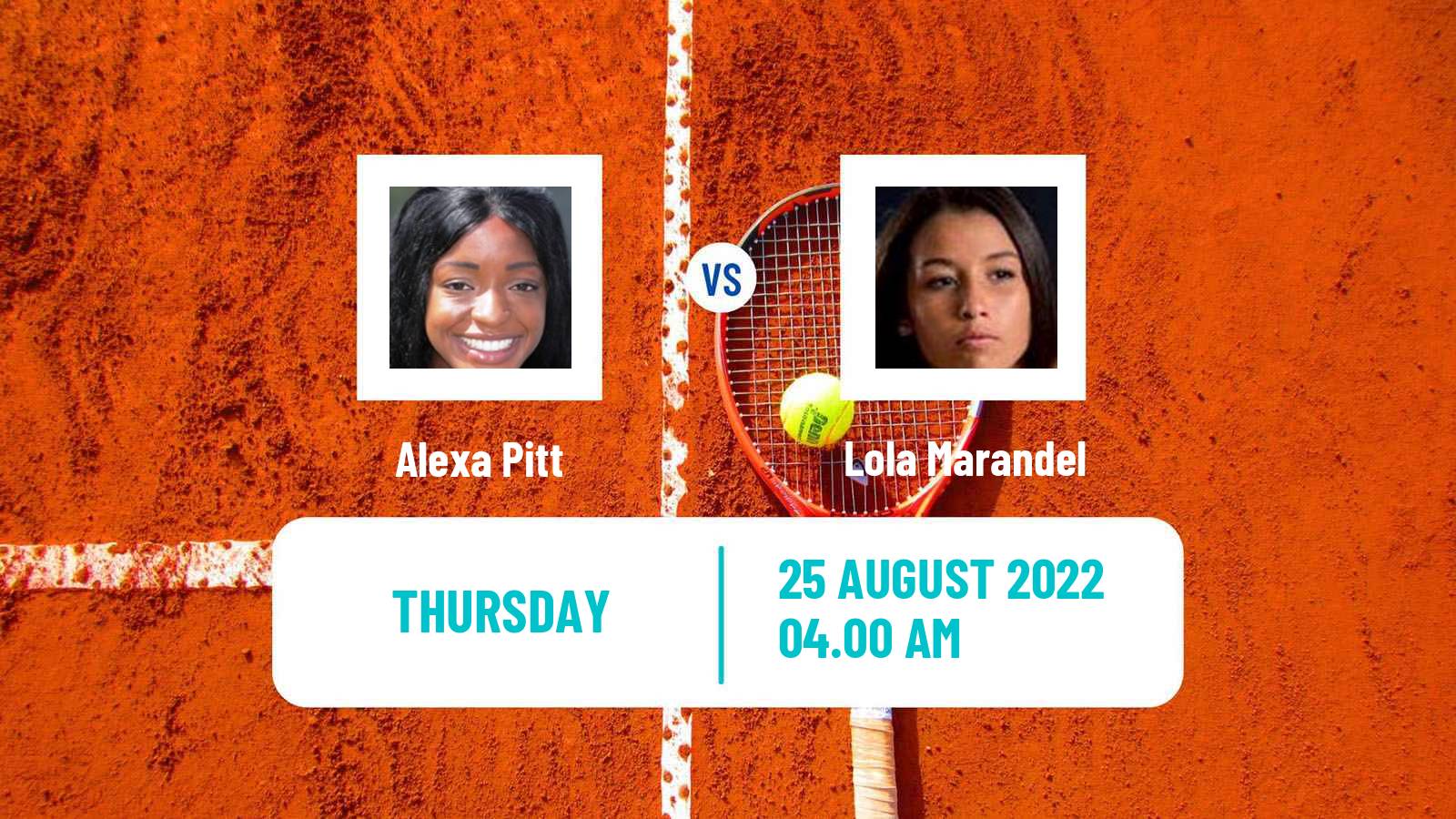 Tennis ITF Tournaments Alexa Pitt - Lola Marandel