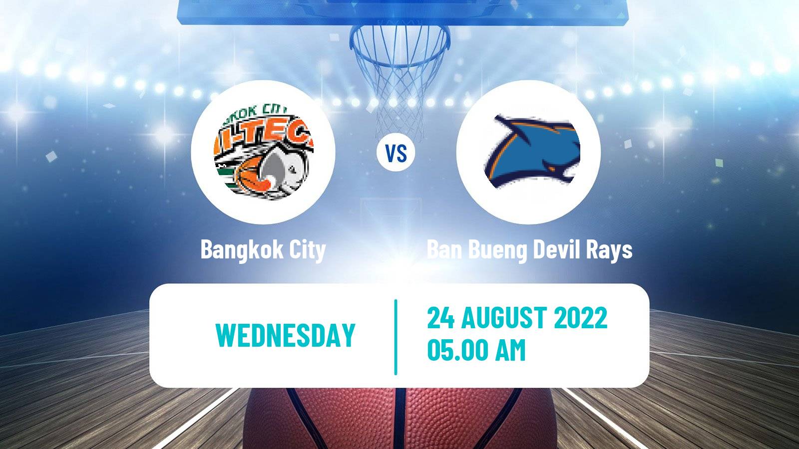 Basketball Thai TBL Bangkok City - Ban Bueng Devil Rays