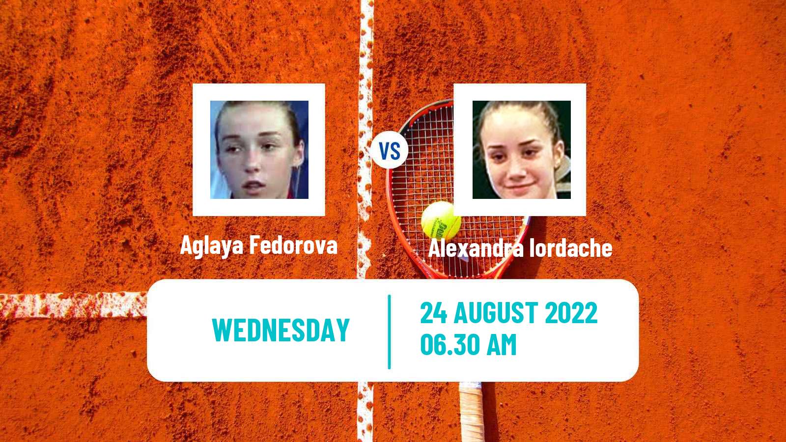 Tennis ITF Tournaments Aglaya Fedorova - Alexandra Iordache