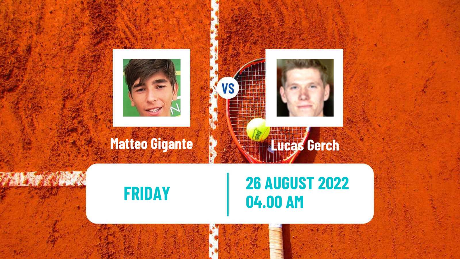 Tennis ATP Challenger Matteo Gigante - Lucas Gerch