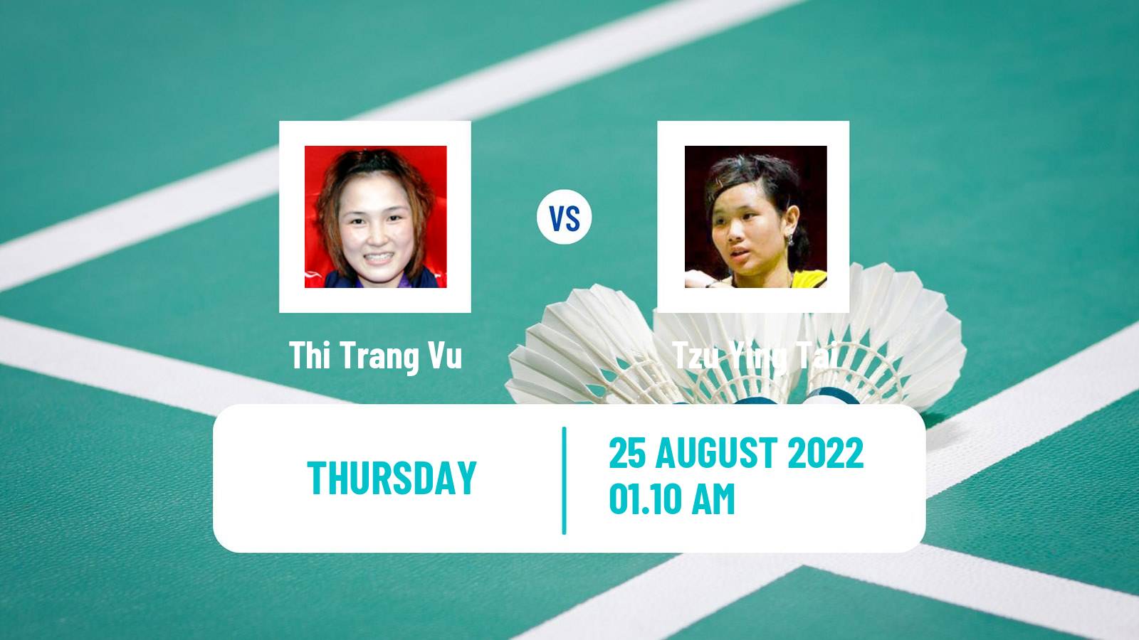 Badminton Badminton Thi Trang Vu - Tzu Ying Tai