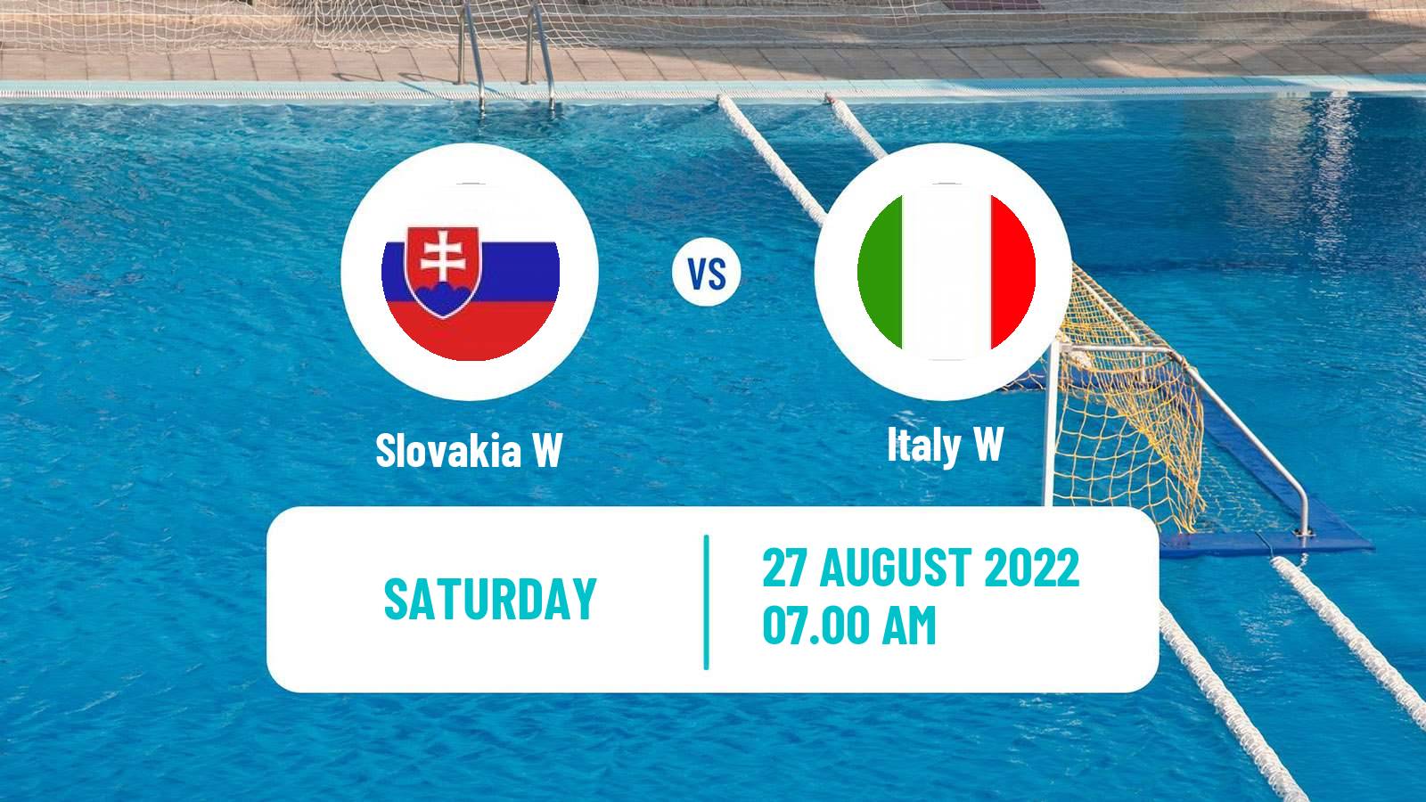 Water polo European Championship Water Polo Women Slovakia W - Italy W