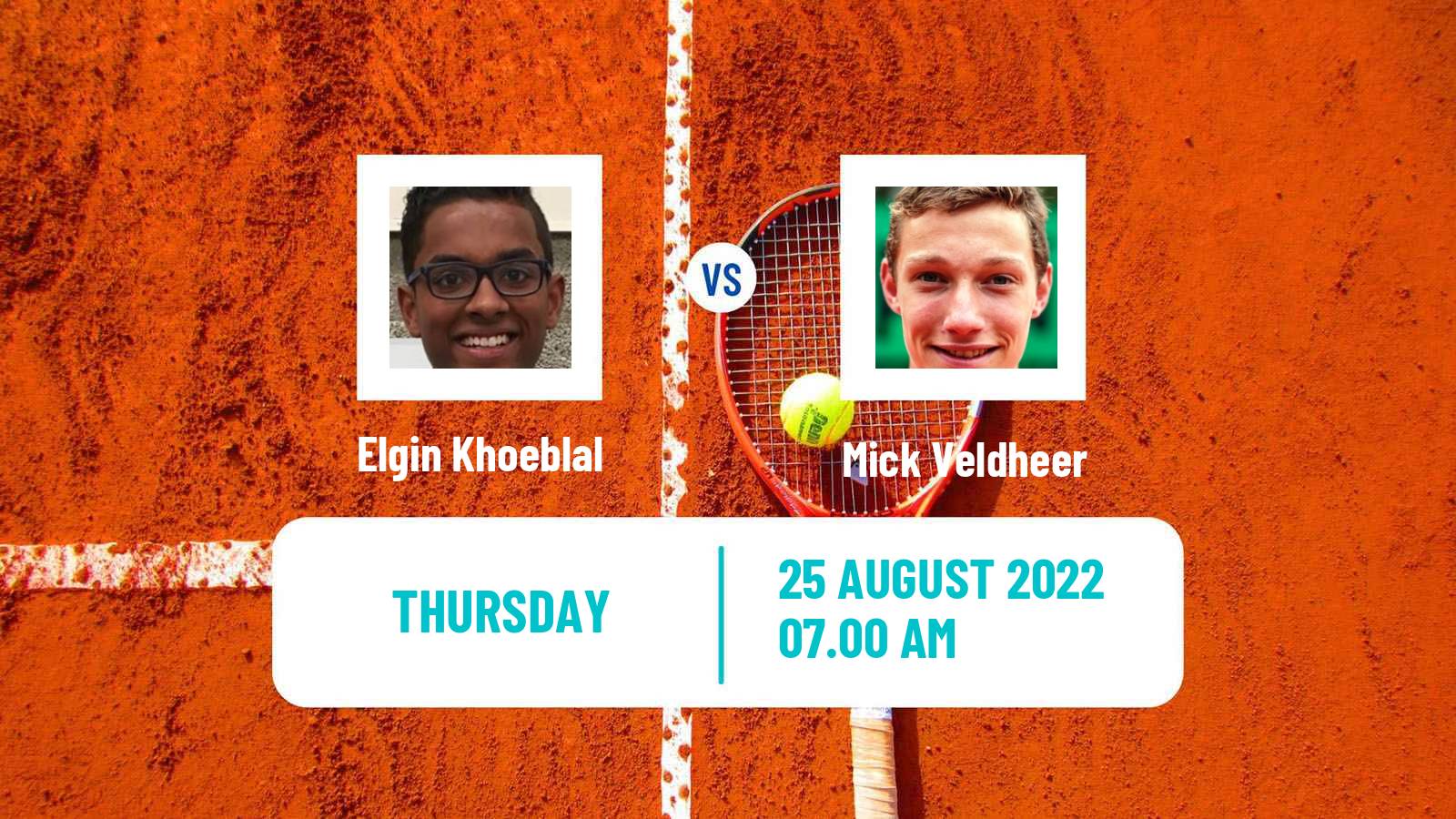 Tennis ITF Tournaments Elgin Khoeblal - Mick Veldheer