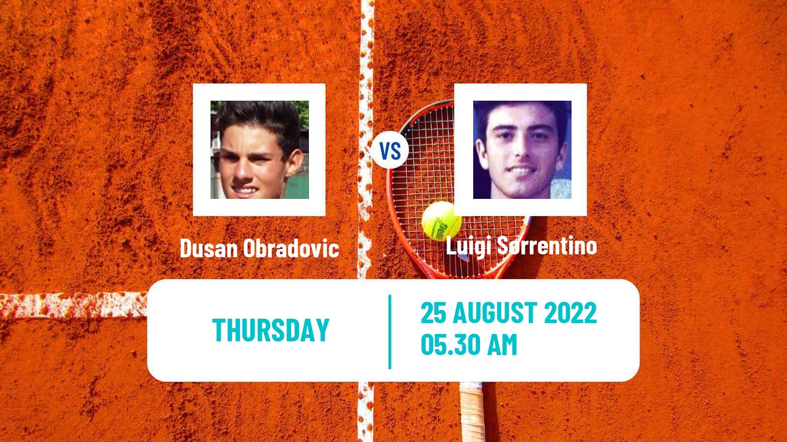 Tennis ITF Tournaments Dusan Obradovic - Luigi Sorrentino